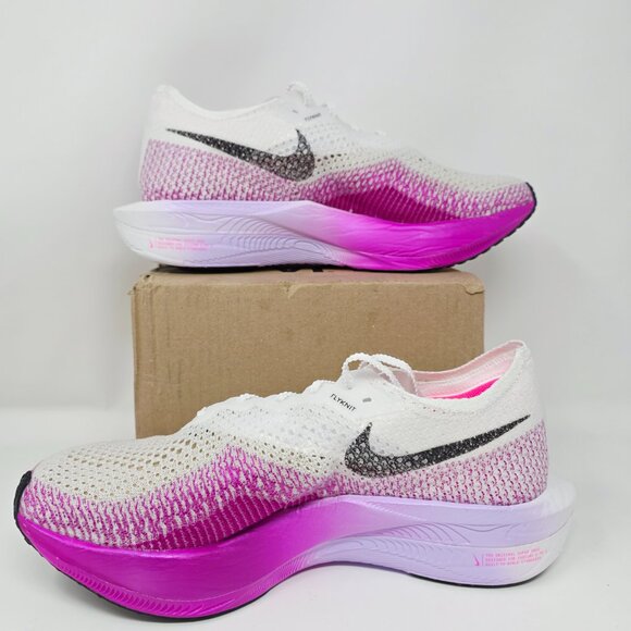 Nike ZoomX Vaporfly Next% 3 Men's Size 10 White Lot Purple Shoes DV4129-104 - Picture 2 of 8
